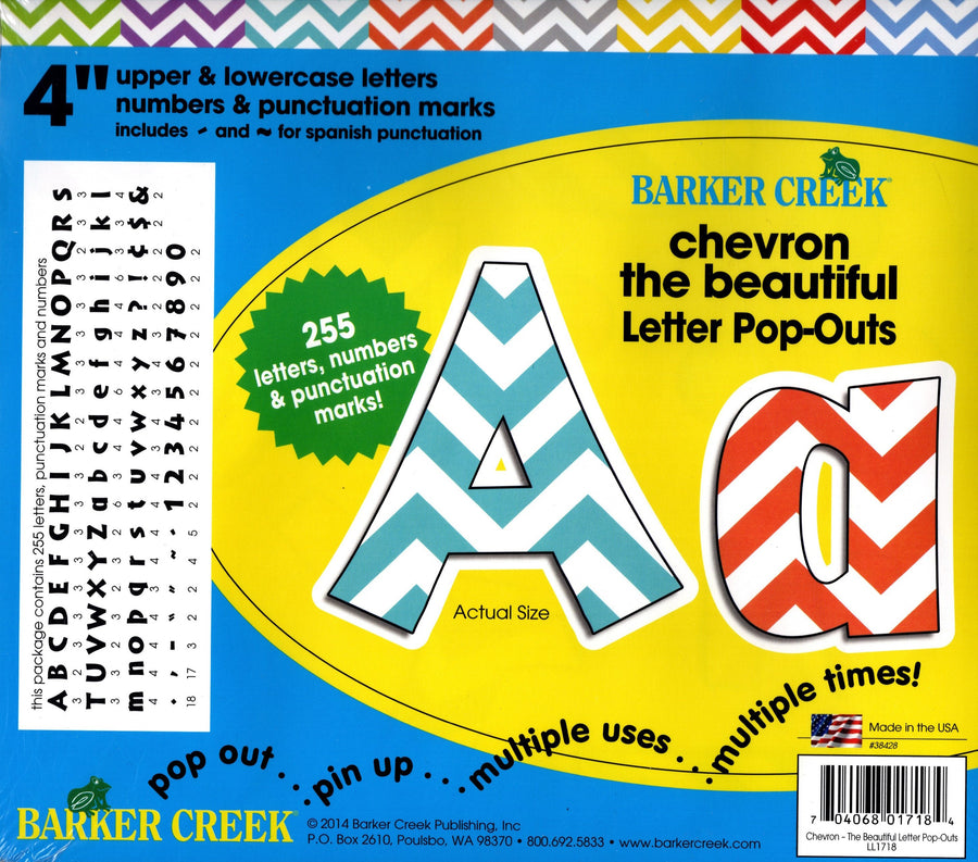 Barker Creek Letter Pop-Outs Chevrons the Beautiful
