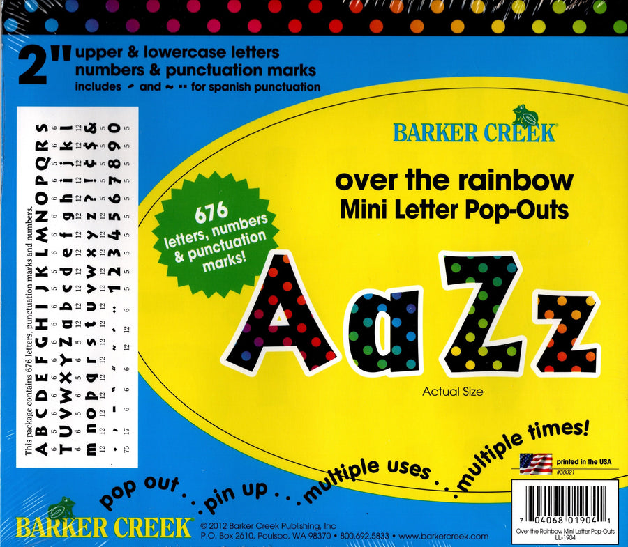 Barker Creek Over the Rainbow Mini Letter Pop-OUts