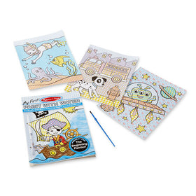 My First Paint With Water Kids' Art Pad With Paintbrush - Pirates, Space, Construction, and More - Melissa and Doug