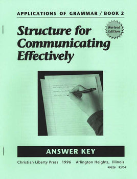 Applications of Grammar Book 2 Answer Key