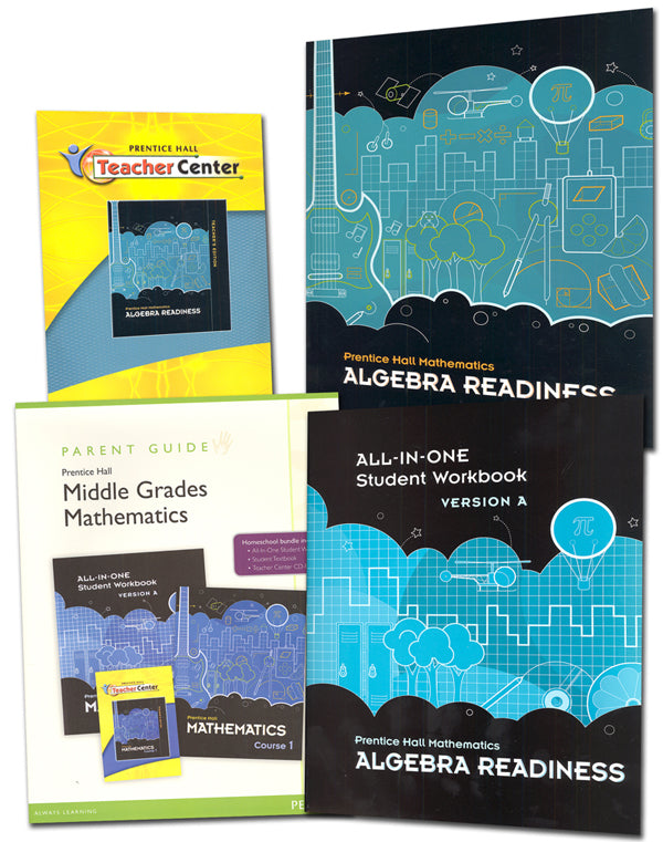 Prentice Hall Middle School Math Algebra Readiness Homeschool Bundle (2010 Edition)