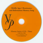 Middle Ages, Renaissance and Reformation Memory Song CD