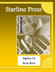 Starline Press Algebra 1A Score Keys