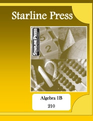 Starline Press Algebra 1B 210