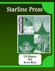 Starline Press US History 800 Score Keys (Grade 8)