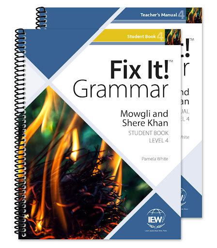 IEW Fix It! Grammar: Level 4 Mowgli and Shere Khan Teacher/Student Combo