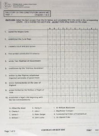 The Story of Constitution Test