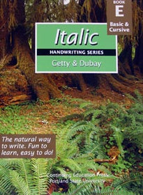 Italic Handwriting Book E, Basic & Cursive (Getty-Dubay) CLEARANCE!
