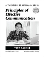 Applications of Grammar Book 4 Test Packet (Missing Cover - All Sales Final)