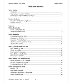 Interactive Notebook: The Civil War Resource Book Grade 5-8 Paperback