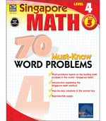Singapore Math 70 Must-Know Word Problems Level 4 (Clearance)