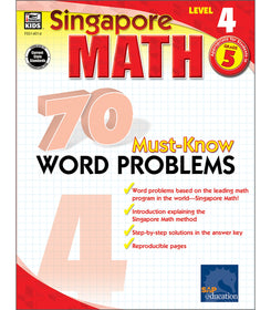 Singapore Math 70 Must-Know Word Problems Level 4 (Clearance)