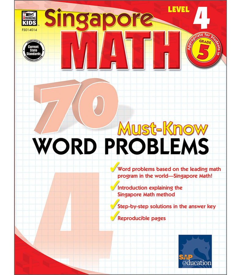 Singapore Math 70 Must-Know Word Problems Level 4 (Clearance)
