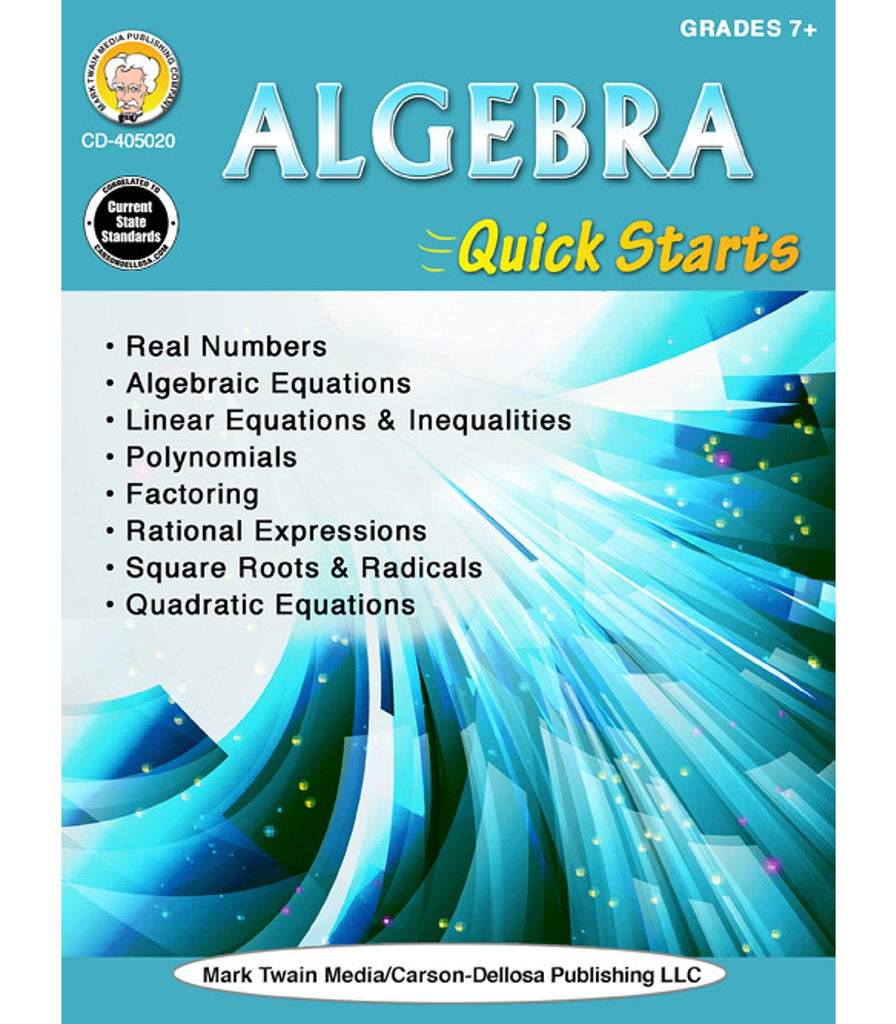 Quantity Math Algebra Quick Starts Algebra Workbook Grades 7+ (Limited Quantities - All Sale ...