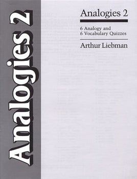 Analogies 2   - 6 Vocabulary & Analogy Quizzes  (Limited Quantities)