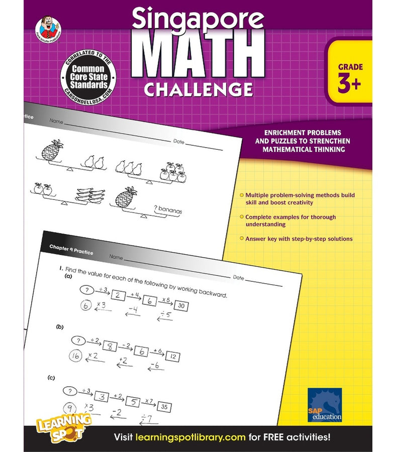 Singapore Math Challenge 3+ (Clearance - Limited Quantities)