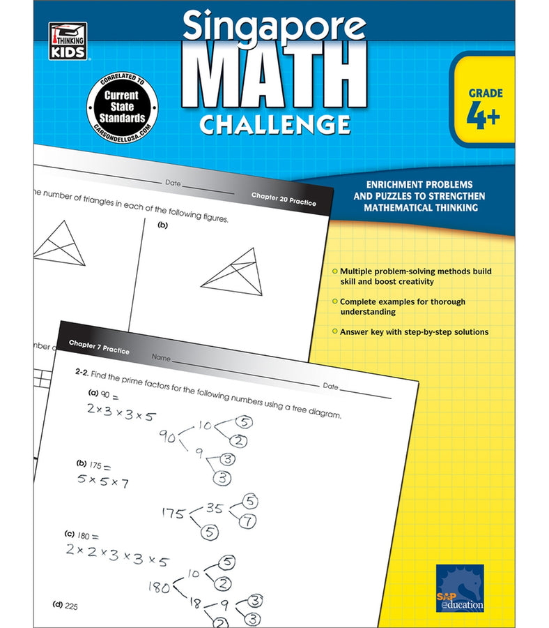 Singapore Math Challenge 4+  (Clearance - Limited Quantities)