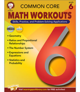 Common Core Math Workouts Resource Book Grade 6