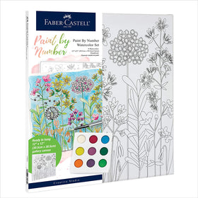 Watercolor Paint by Number Farmhouse Floral (Faber-Castell)