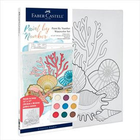 Watercolor Paint by Number Coastal (Faber-Castell)