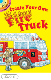Create Your Own Firetruck Little Activity Sticker Book