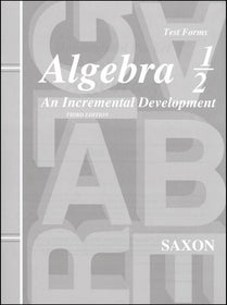 Saxon Algebra 1/2 Tests (3rd Edition)