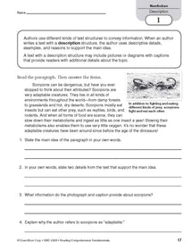 Evan-Moor  Reading Comprehension Fundamentals, Grade 6