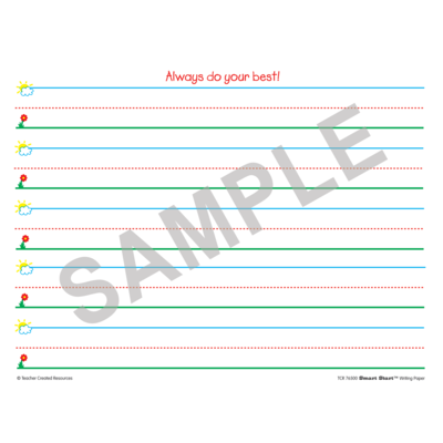 Smart Start K-1 Writing Paper: 40 Sheet Tablet