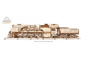 Ugears V-Express Steam Train with Tender Mechanical Model Kit