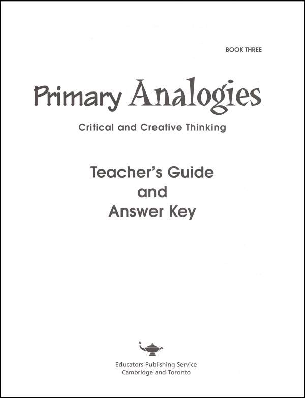Primary Analogies Book 3 Key