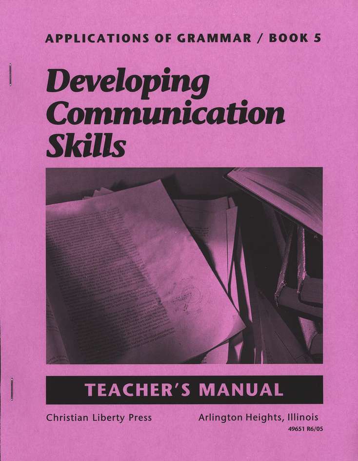 Applications of Grammar Book 5 - Teacher's Manual