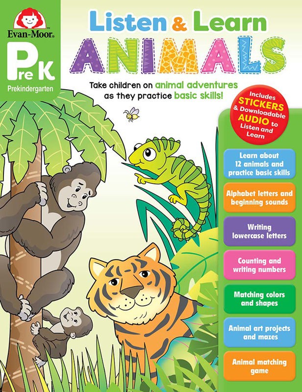 Listen and Learn: Animals, Grade PreK