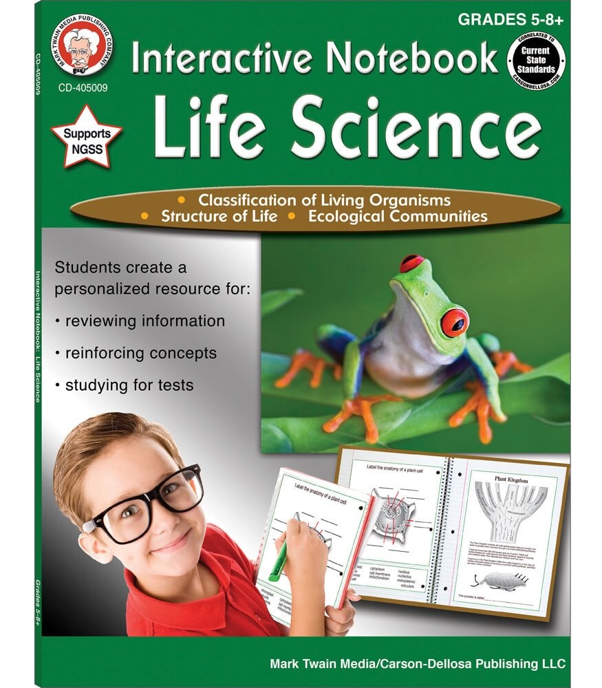 Look Inside Interactive Notebook: Life Science Resource Book Grade 5-8 Paperback
