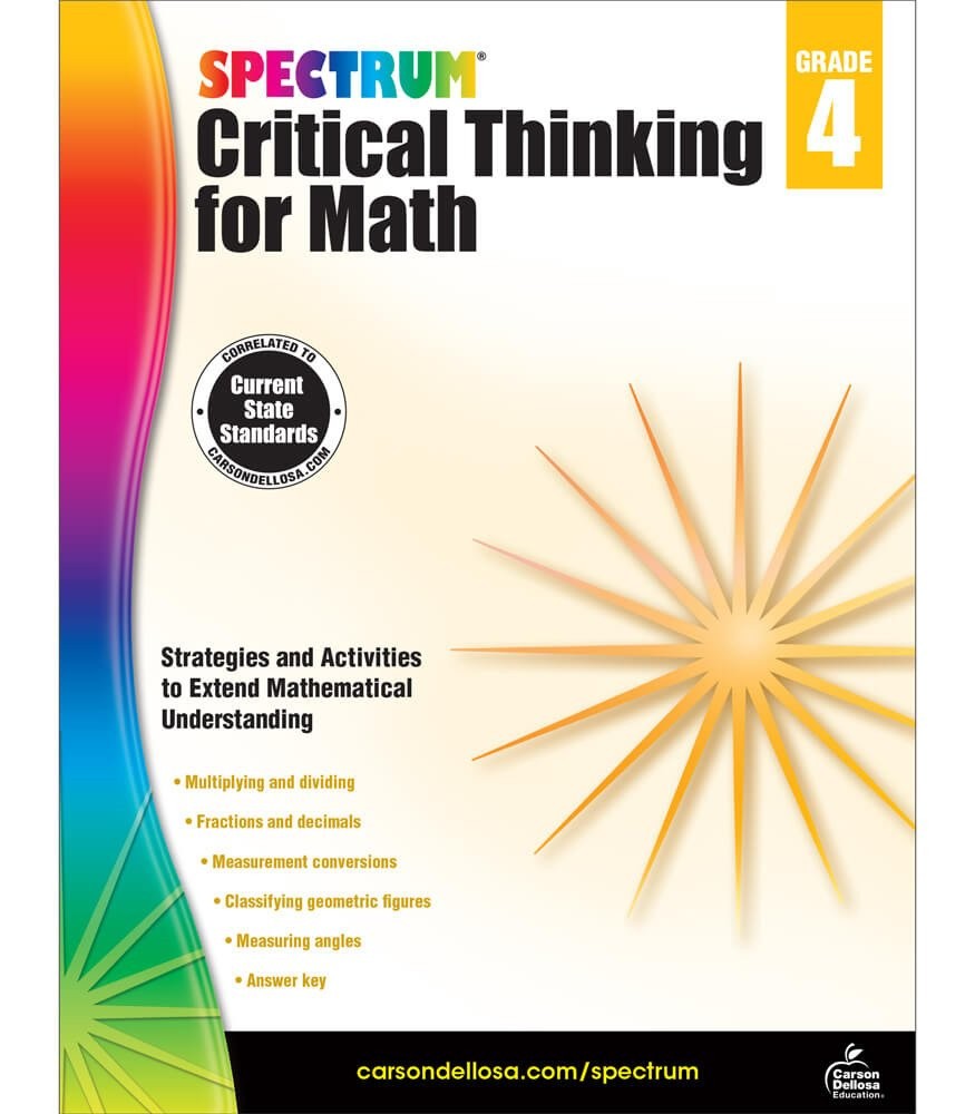 Spectrum Critical Thinking for Math Workbook Grade 4