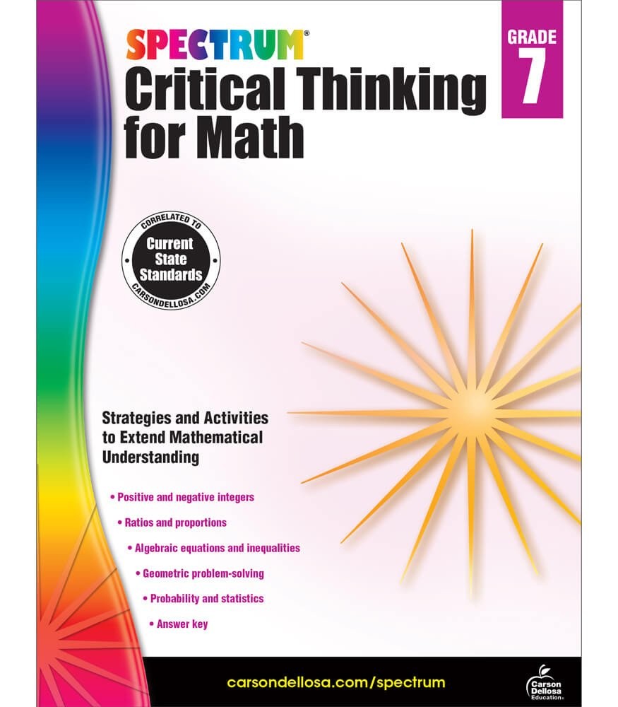 Spectrum Critical Thinking for Math Workbook Grade 7