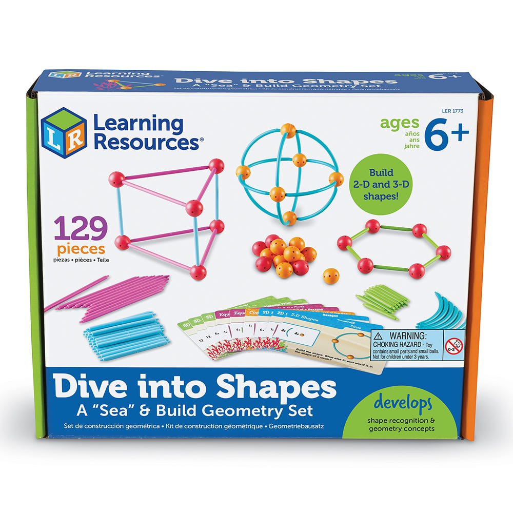 Dive into Shapes!™ A "Sea" and Build Geometry Set - Learning Resources