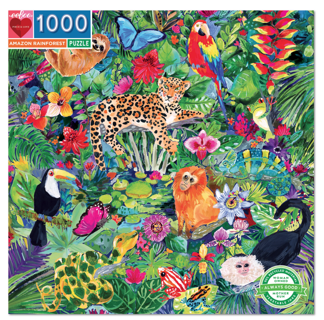 Amazon Rainforest 1000 Piece Puzzle - eeBoo