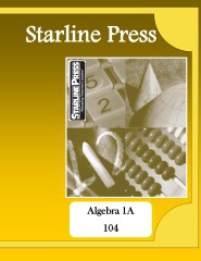 Starline Press Algebra 1A 104