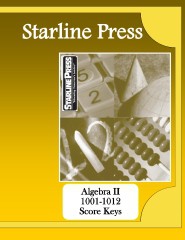 Starline Press Algebra II Score Keys