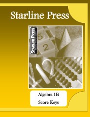 Starline Press Algebra 1B Score Keys