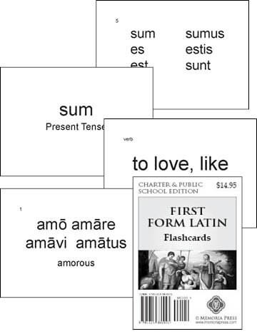 First Form Latin Flashcards -Charter/Public Edition