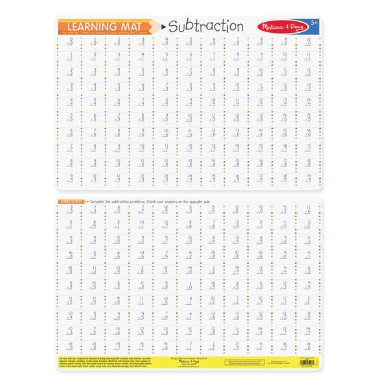 Learning Mat- Subtraction -Melissa and Doug
