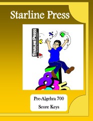 Starline Press Pre-Algebra 700 Score Keys