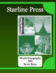 Starline Press World Geography 900 Score Keys