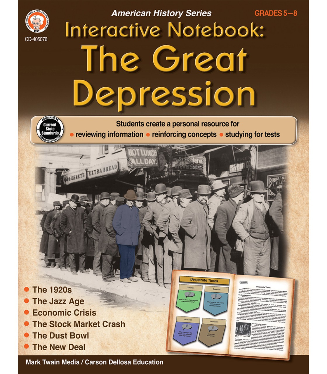 Interactive Notebook: The Great Depression Resource Book Grade 5-8 Paperback
