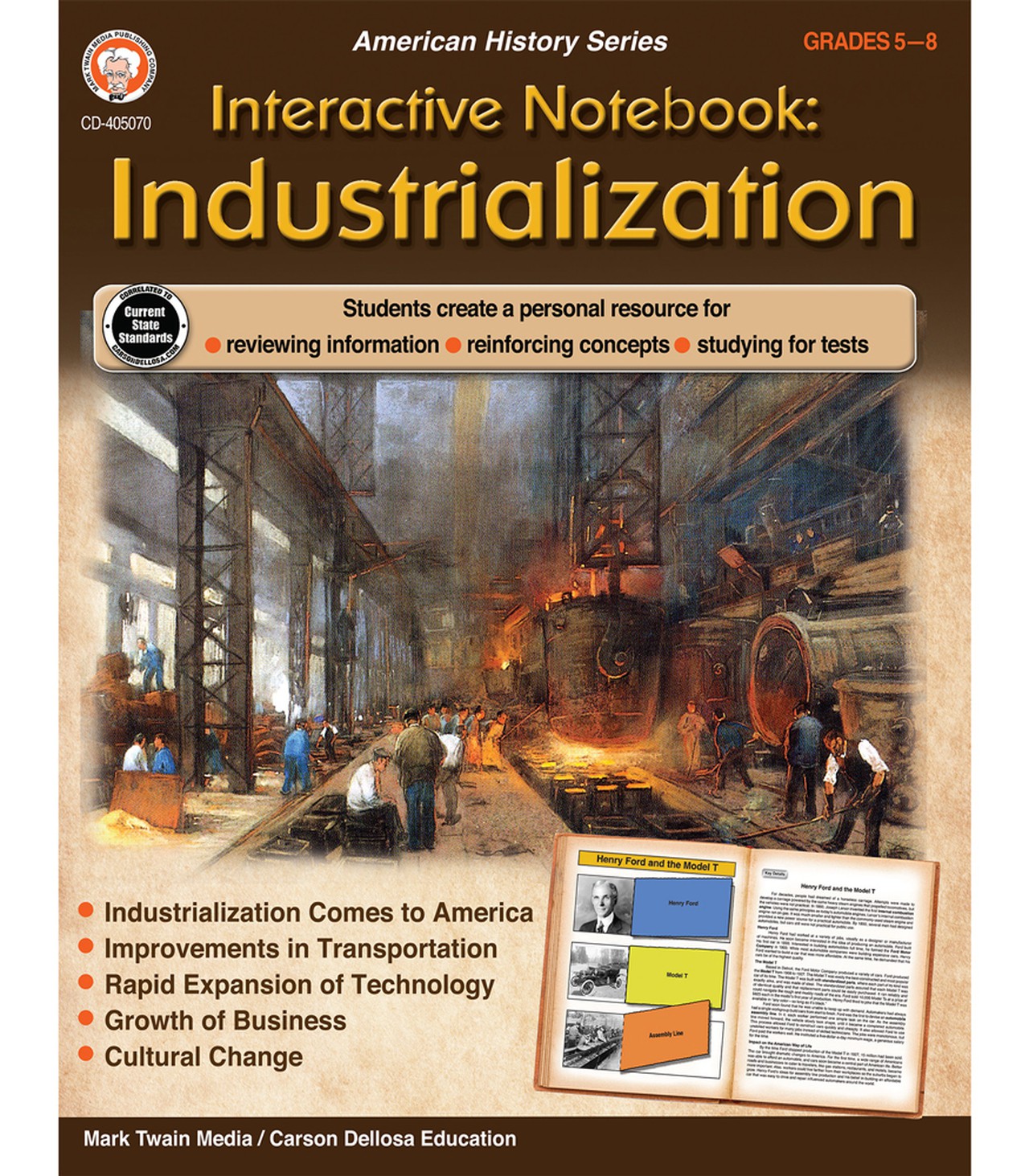 Interactive Notebook: Industrialization Resource Book Grade 5-8 Paperback