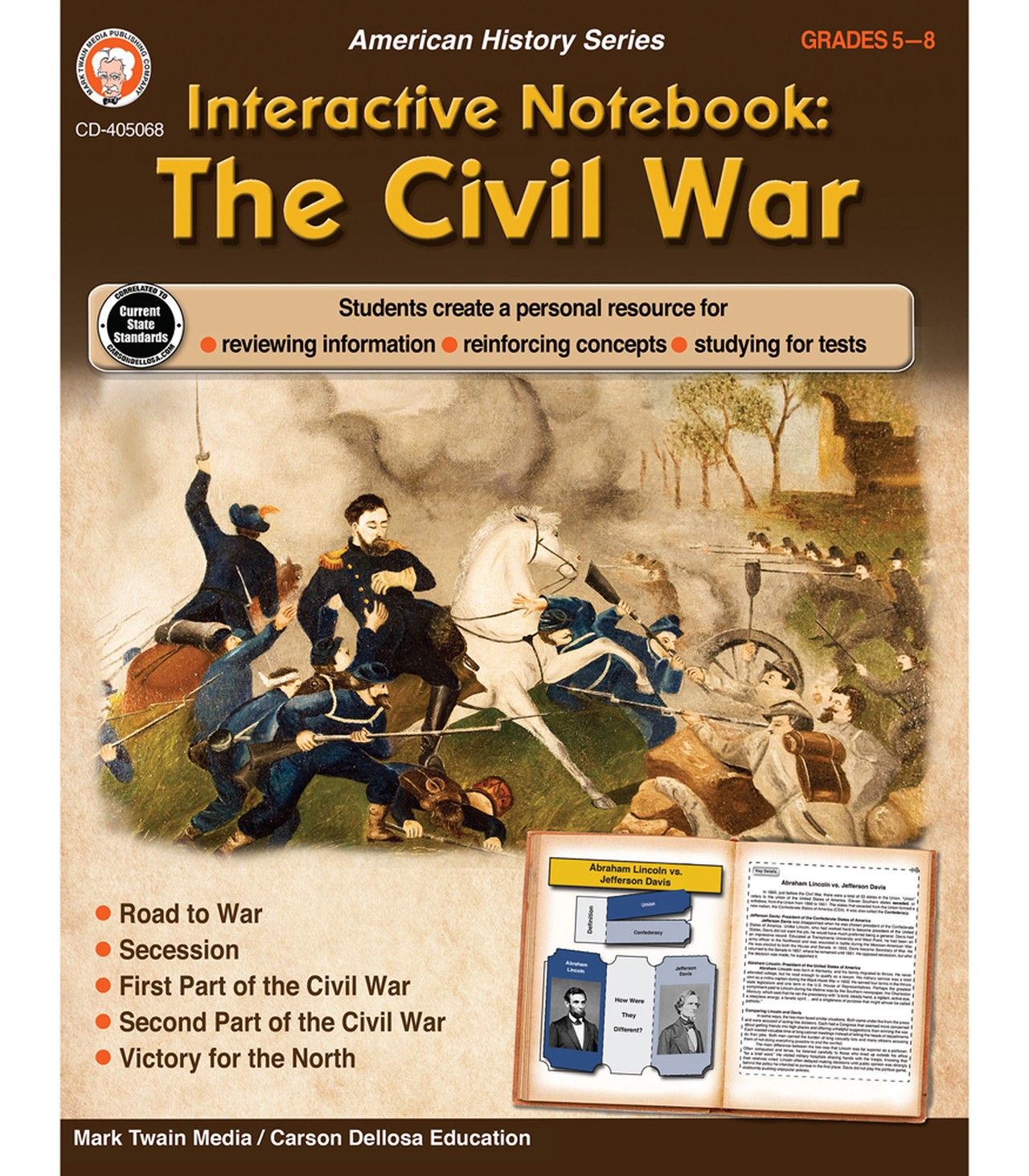 Interactive Notebook: The Civil War Resource Book Grade 5-8 Paperback
