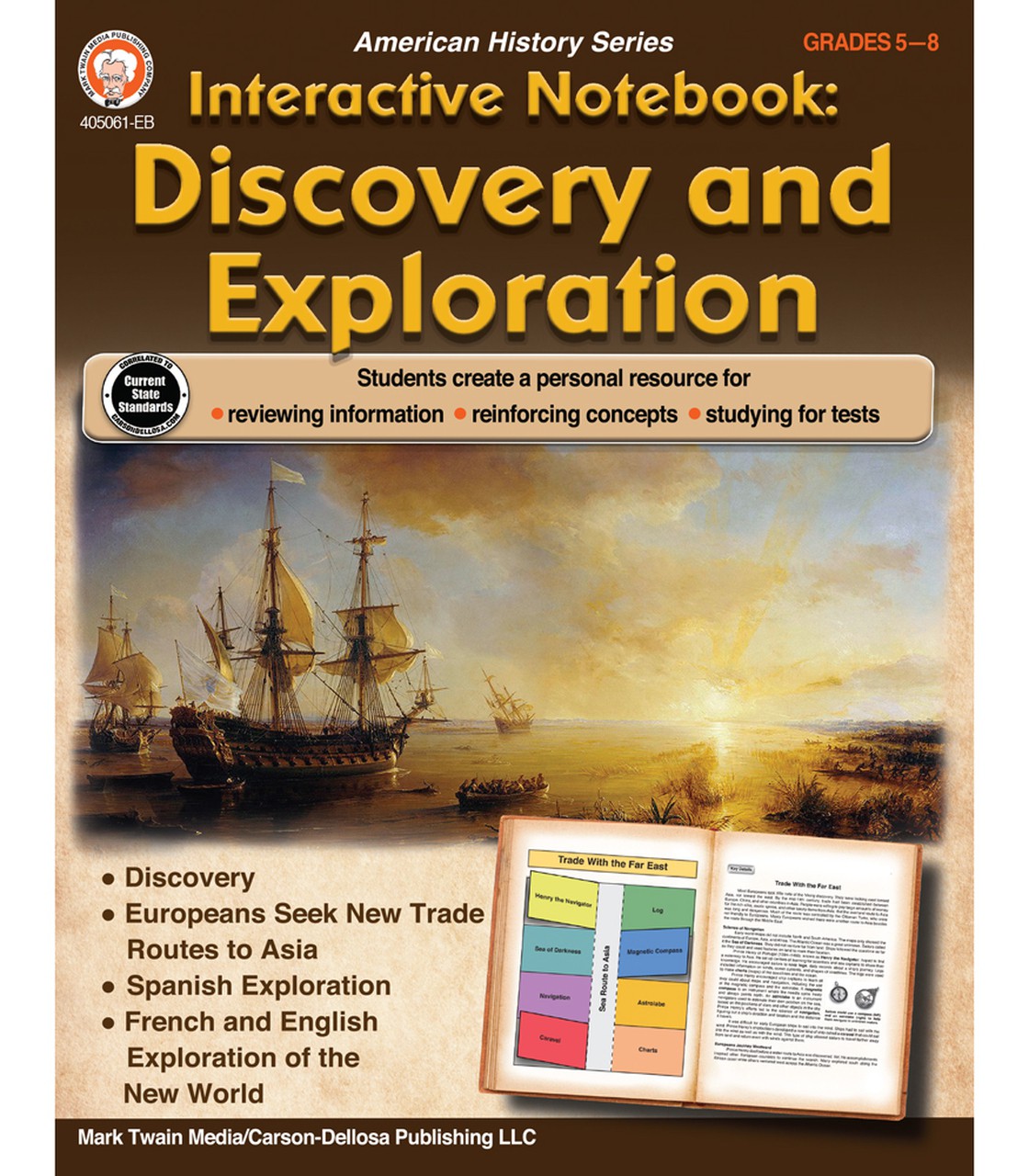 Interactive Notebook: Discovery and Exploration Resource Book Grade 5-8 Paperback-Carson Dellosa