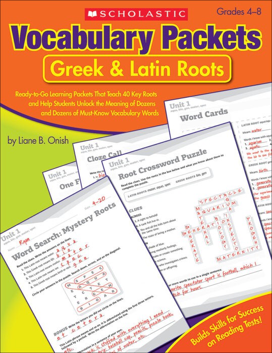 Scholastic Vocabulary Packets: Greek & Latin Roots