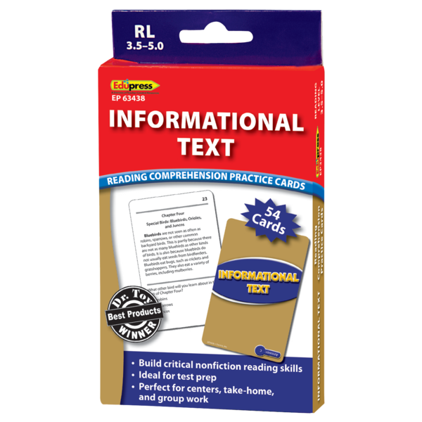 Informational Text Practice Cards Blue Level